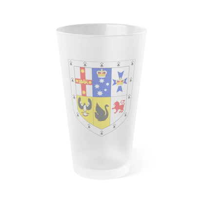 Shield of arms of Australia - Frosted Pint Glass 16oz-16oz-Frosted-Go Mug Yourself