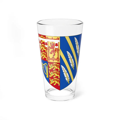 Shield of arms of Meghan Duchess of Sussex (United Kingdom) (Coat of Arms) Pint Glass 16oz 16oz - Go Mug Yourself