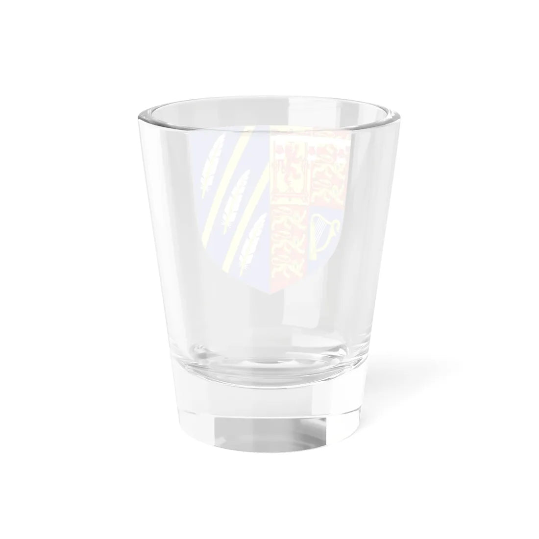 Shield of arms of Meghan Duchess of Sussex (United Kingdom) (Coat of Arms) Shot Glass 1.5oz - Go Mug Yourself