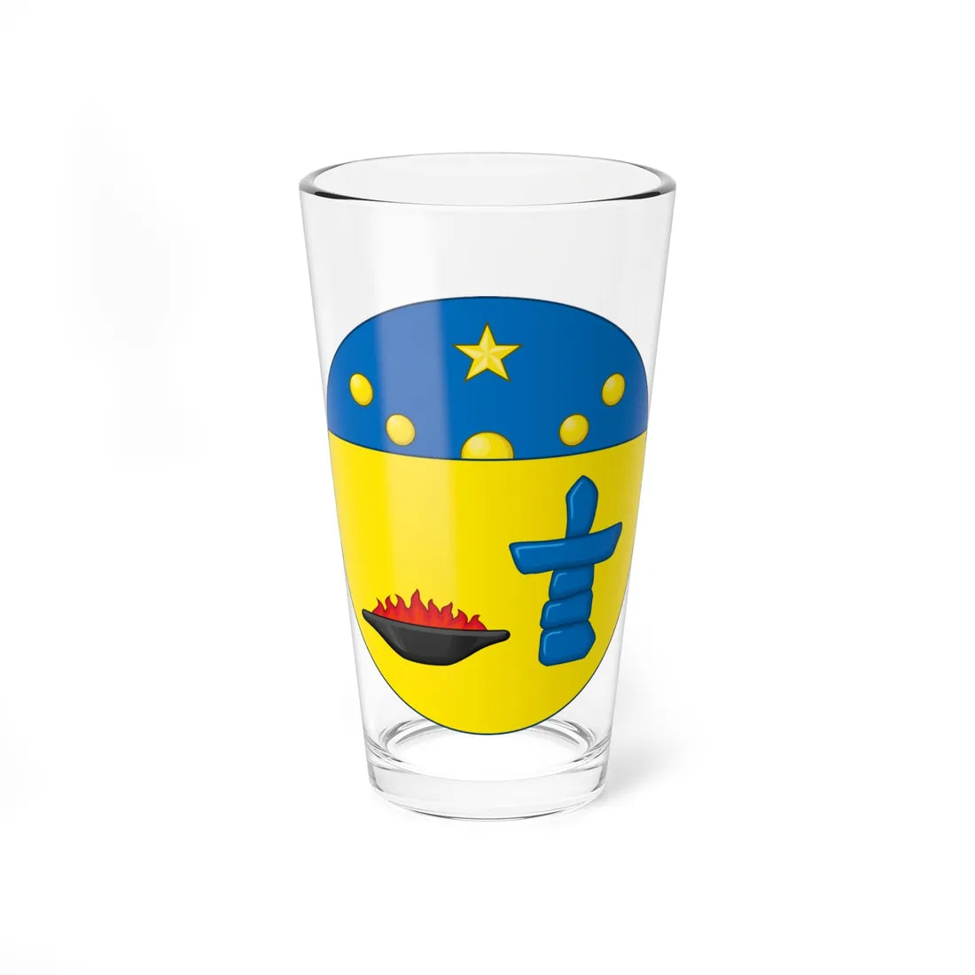Shield of arms of Nunavut (Canada) (Coat of Arms) Pint Glass 16oz 16oz - Go Mug Yourself