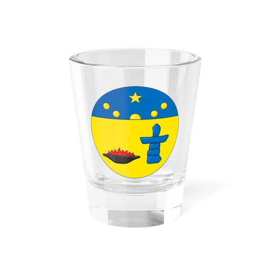 Shield of arms of Nunavut (Canada) (Coat of Arms) Shot Glass 1.5oz 1.5oz - Go Mug Yourself