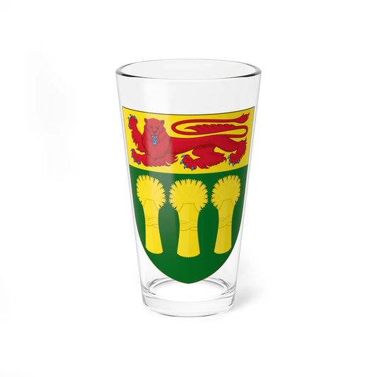 Shield of arms of Saskatchewan (Canada) (Coat of Arms) Pint Glass 16oz 16oz - Go Mug Yourself