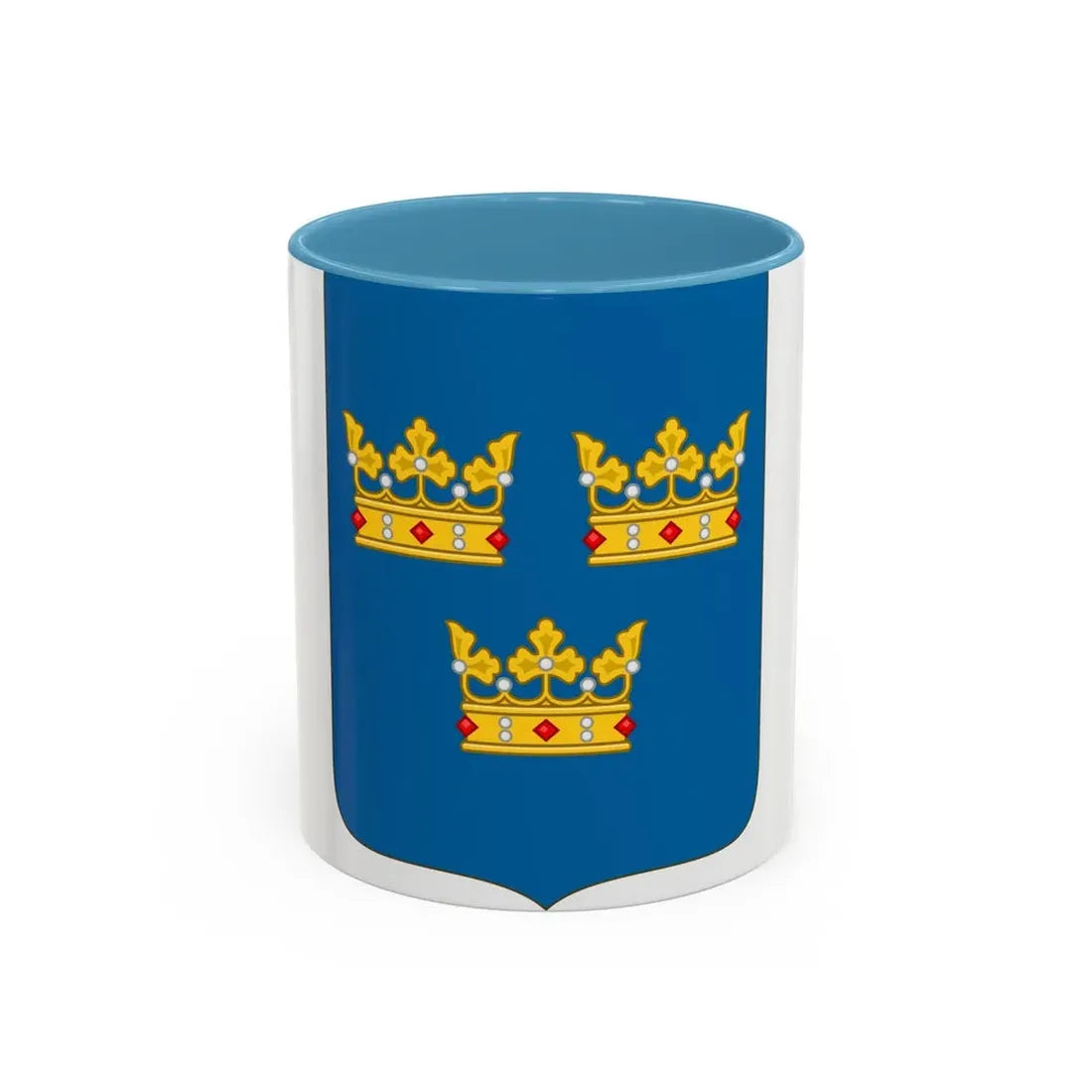 Shield of arms of Sweden - Accent Coffee Mug 11oz Light Blue - Go Mug Yourself