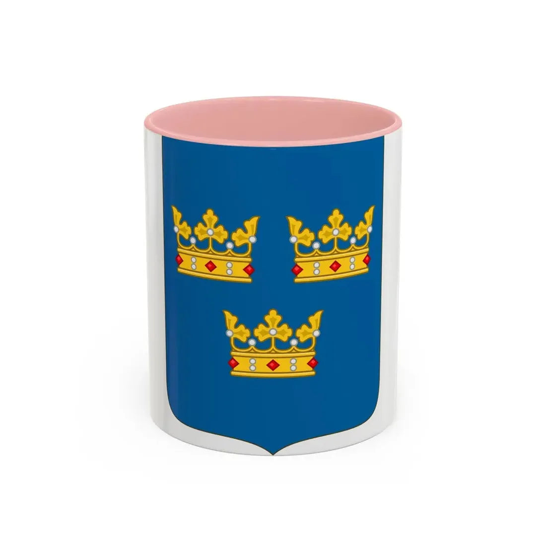 Shield of arms of Sweden - Accent Coffee Mug 11oz Pink - Go Mug Yourself