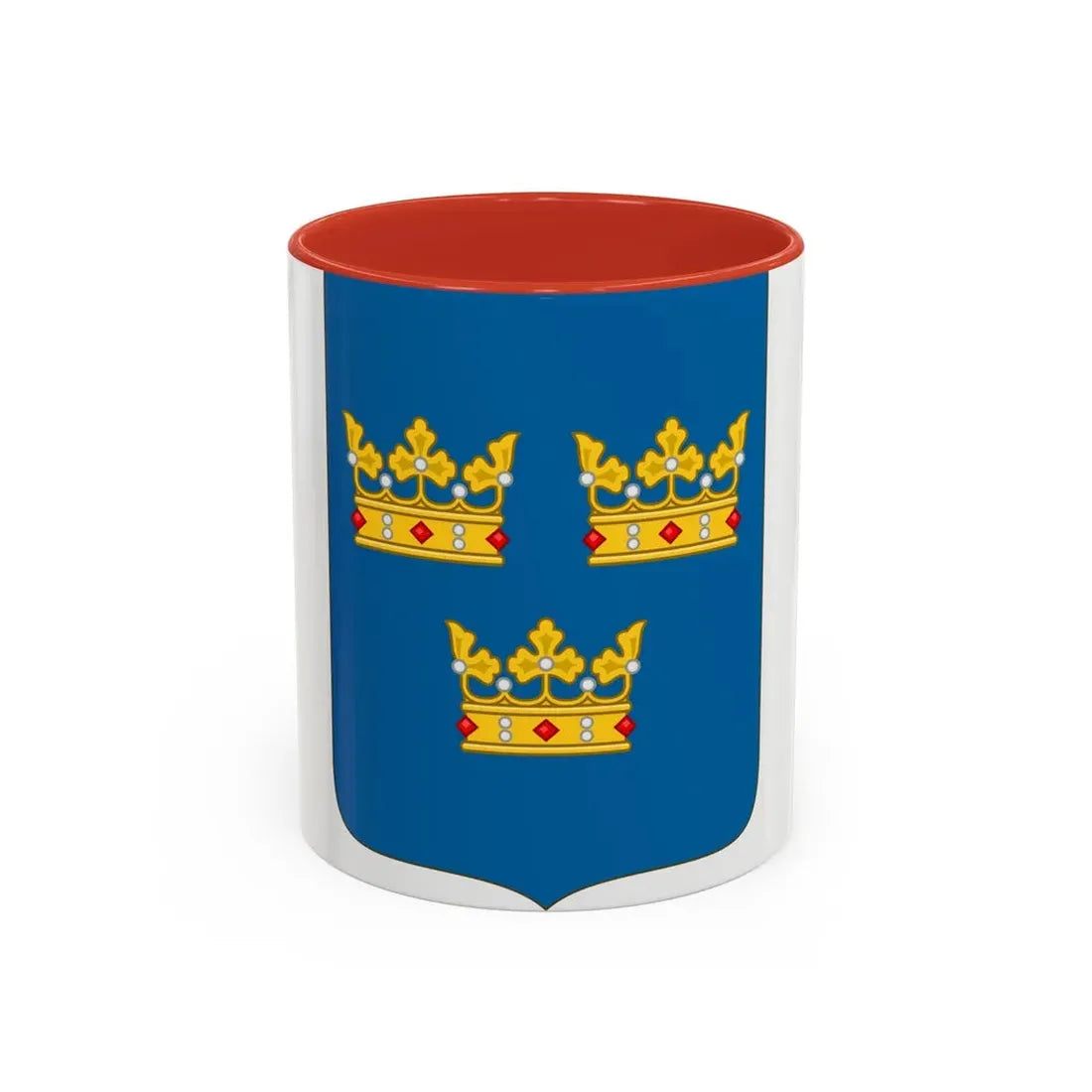 Shield of arms of Sweden - Accent Coffee Mug 11oz Red - Go Mug Yourself