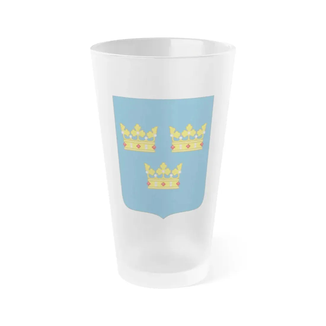 Shield of arms of Sweden - Frosted Pint Glass 16oz 16oz Frosted - Go Mug Yourself