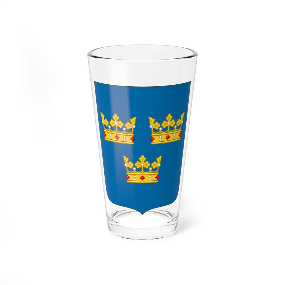 Shield of arms of Sweden - Pint Glass 16oz-16oz-Go Mug Yourself