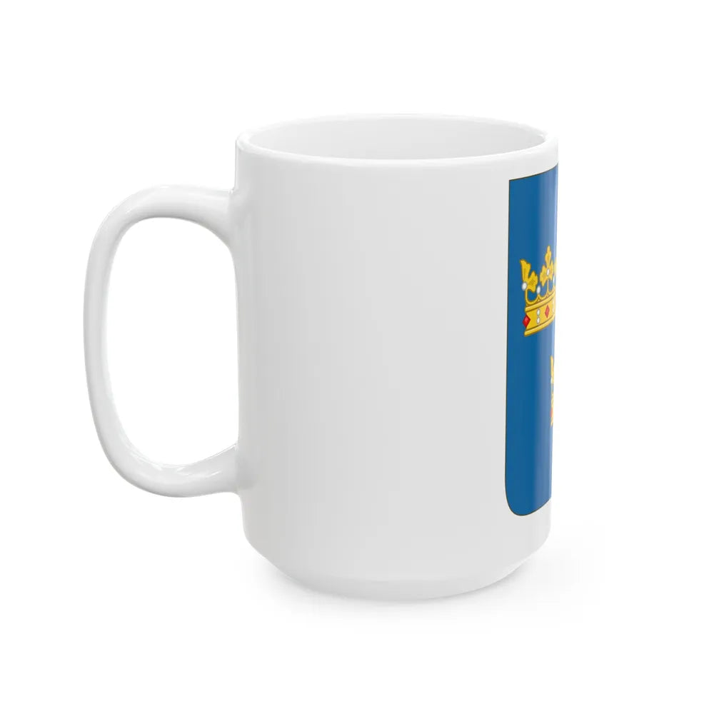 Shield of arms of Sweden - White Coffee Mug-Go Mug Yourself