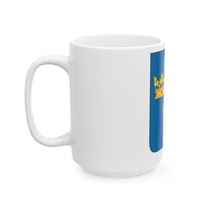 Shield of arms of Sweden - White Coffee Mug - Go Mug Yourself