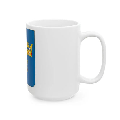 Shield of arms of Sweden - White Coffee Mug-Go Mug Yourself