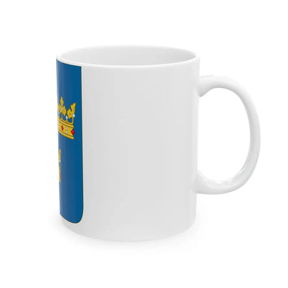 Shield of arms of Sweden - White Coffee Mug-Go Mug Yourself