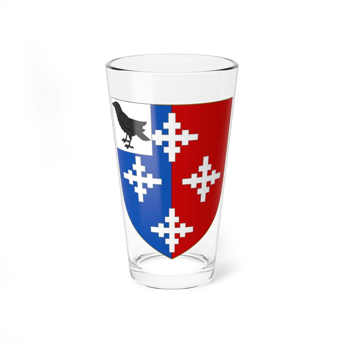 Shield of Christ Church University Canterbury (United Kingdom) (Coat of Arms) Pint Glass 16oz 16oz - Go Mug Yourself
