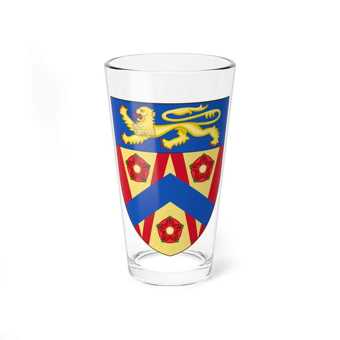 Shield of County College Lancaster (England) (Coat of Arms) Pint Glass 16oz 16oz - Go Mug Yourself