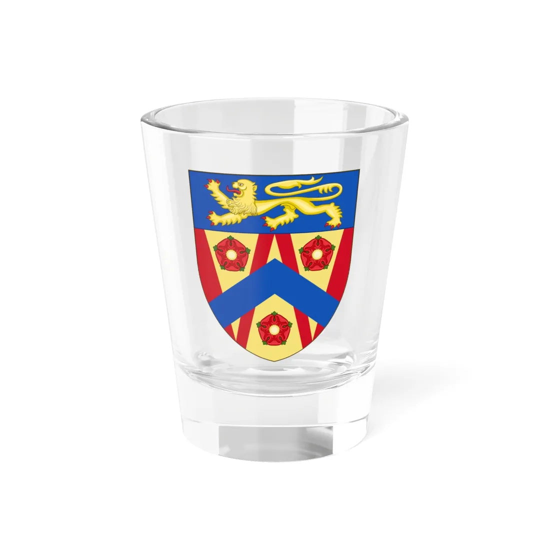 Shield of County College Lancaster (England) (Coat of Arms) Shot Glass 1.5oz 1.5oz - Go Mug Yourself