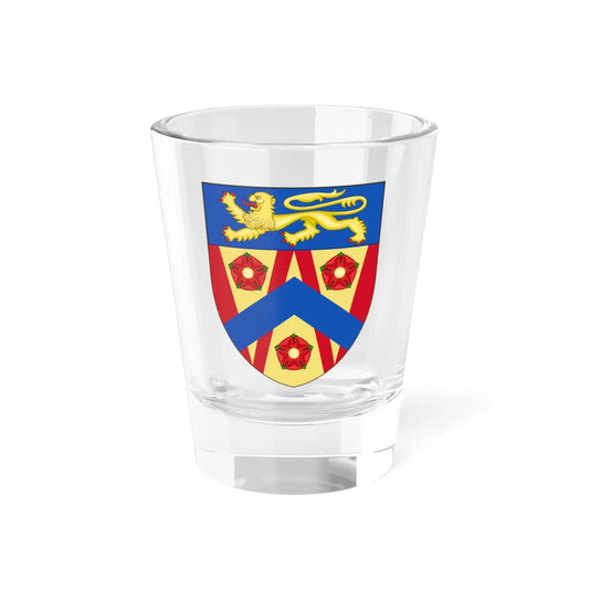 Shield of County College Lancaster (England) (Coat of Arms) Shot Glass 1.5oz 1.5oz - Go Mug Yourself