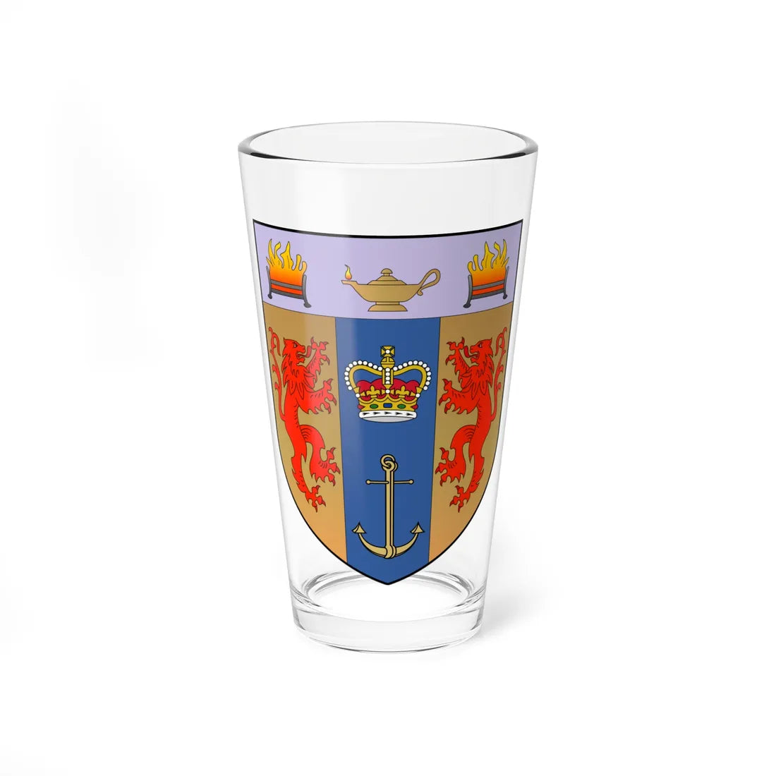 Shield of Kings College London (United Kingdom) (Coat of Arms) Pint Glass 16oz 16oz - Go Mug Yourself