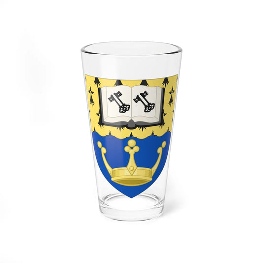Shield of Kingston University (United Kingdom) (Coat of Arms) Pint Glass 16oz 16oz - Go Mug Yourself