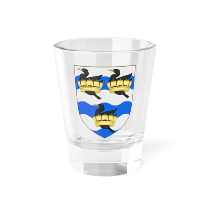 Shield of Liverpool John Moores University (United Kingdom) (Coat of Arms) Shot Glass 1.5oz 1.5oz - Go Mug Yourself