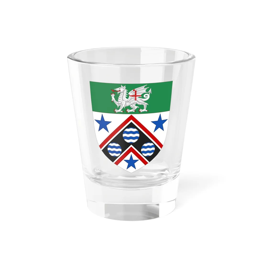 Shield of London Metropolitan University (United Kingdom) (Coat of Arms) Shot Glass 1.5oz 1.5oz - Go Mug Yourself
