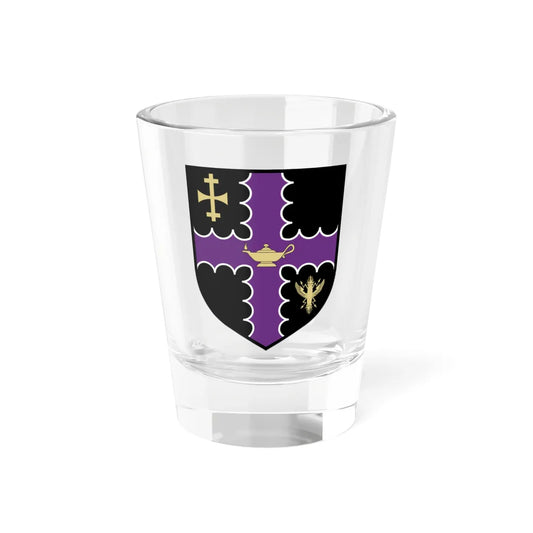 Shield of Loughborough University (United Kingdom) (Coat of Arms) Shot Glass 1.5oz 1.5oz - Go Mug Yourself
