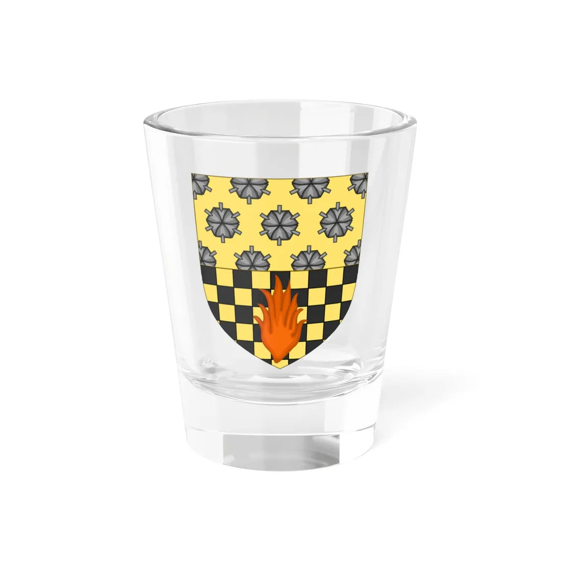 Shield of Manchester Metropolitan University (United Kingdom) (Coat of Arms) Shot Glass 1.5oz 1.5oz - Go Mug Yourself