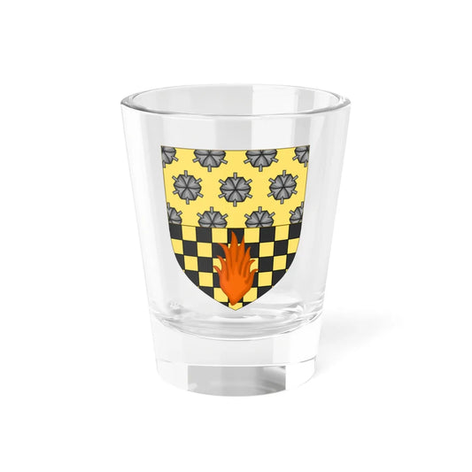 Shield of Manchester Metropolitan University (United Kingdom) (Coat of Arms) Shot Glass 1.5oz 1.5oz - Go Mug Yourself
