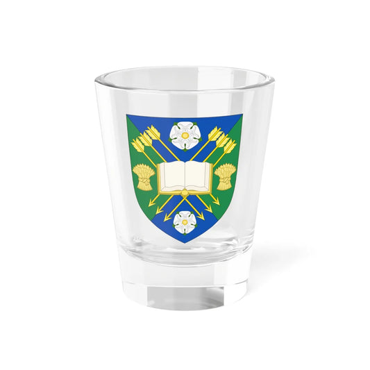 Shield of Sheffield Hallam University (United Kingdom) (Coat of Arms) Shot Glass 1.5oz 1.5oz - Go Mug Yourself