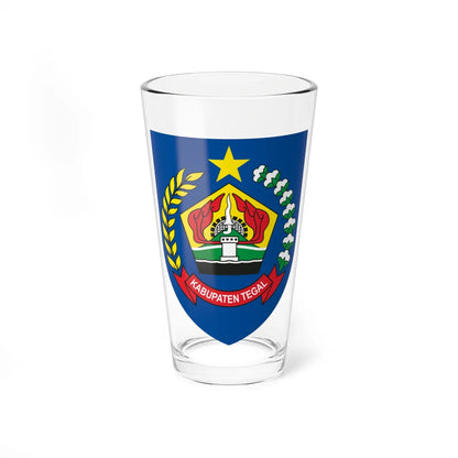 Shield of Tegal Regency (Indonesia) (Coat of Arms) Pint Glass 16oz 16oz - Go Mug Yourself