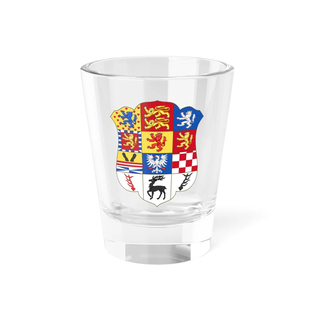 Shield of the Duchy of Brunswick (Germany) (Coat of Arms) Shot Glass 1.5oz 1.5oz - Go Mug Yourself