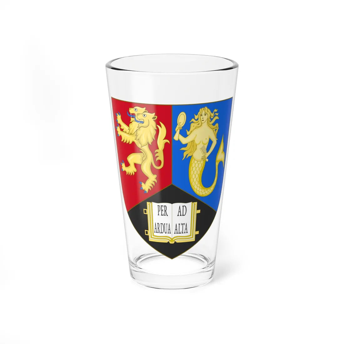 Shield of the University of Birmingham (United Kingdom) (Coat of Arms) Pint Glass 16oz 16oz - Go Mug Yourself