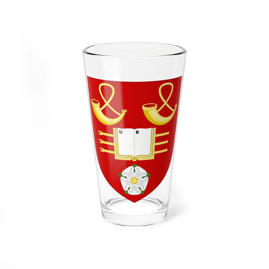 Shield of the University of Bradford (United Kingdom) (Coat of Arms) Pint Glass 16oz 16oz - Go Mug Yourself