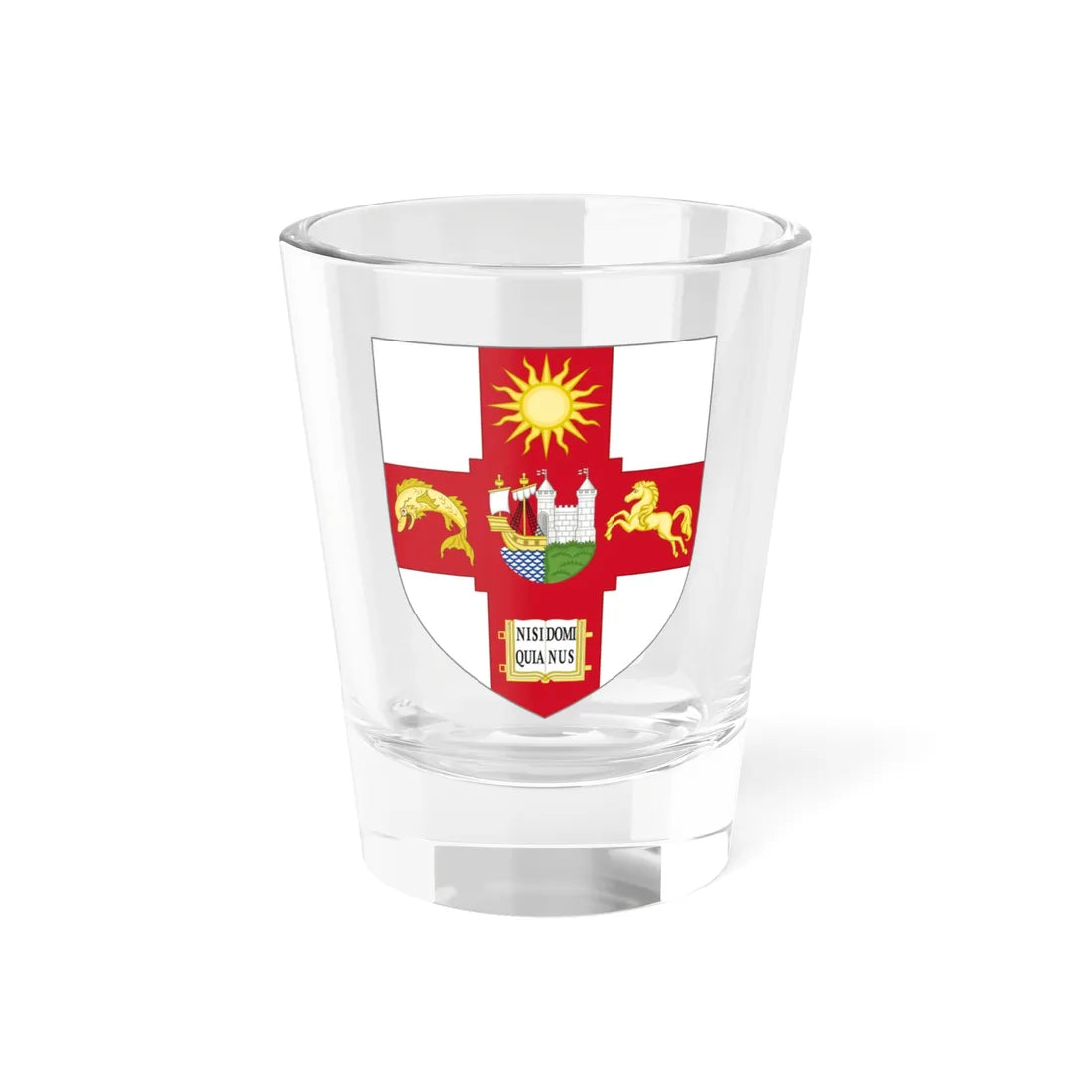 Shield of the University of Bristol (United Kingdom) (Coat of Arms) Shot Glass 1.5oz 1.5oz - Go Mug Yourself