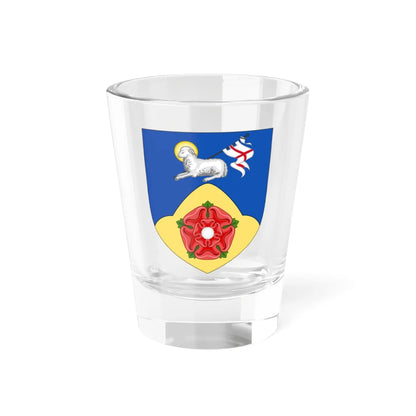Shield of the University of Central Lancashire (United Kingdom) (Coat of Arms) Shot Glass 1.5oz 1.5oz - Go Mug Yourself