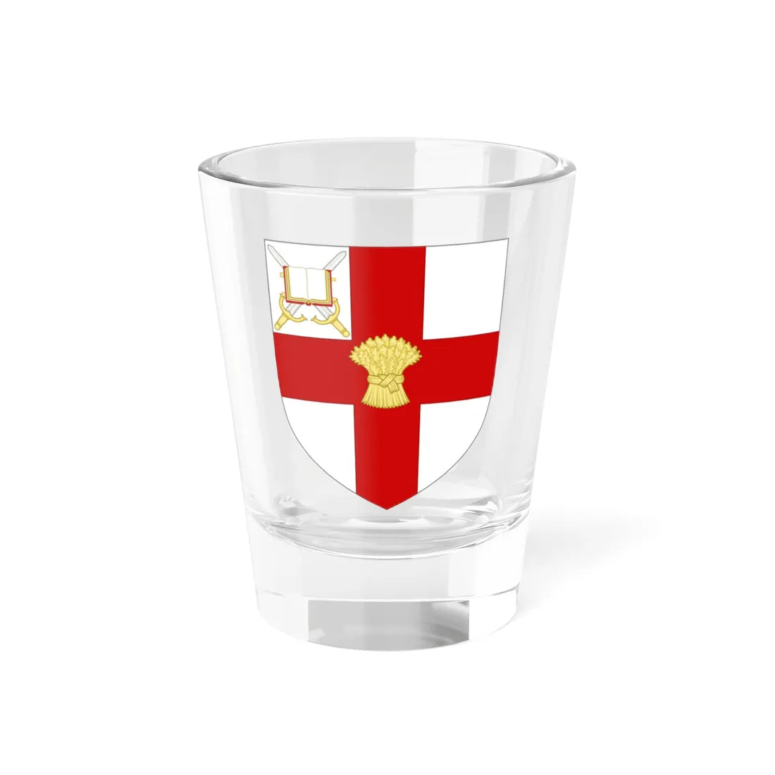 Shield of the University of Chester (United Kingdom) (Coat of Arms) Shot Glass 1.5oz 1.5oz - Go Mug Yourself