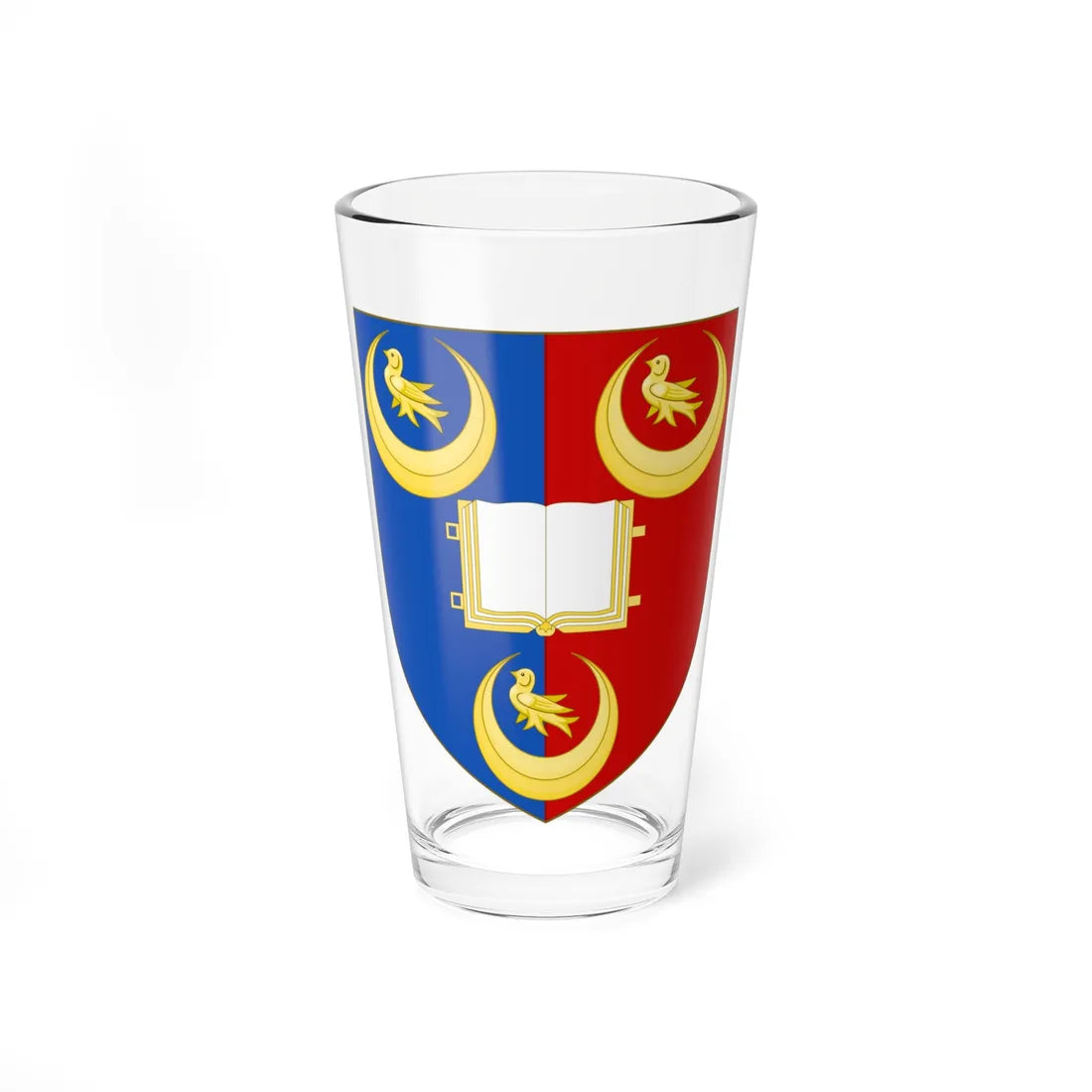 Shield of the University of Chichester (United Kingdom) (Coat of Arms) Pint Glass 16oz 16oz - Go Mug Yourself