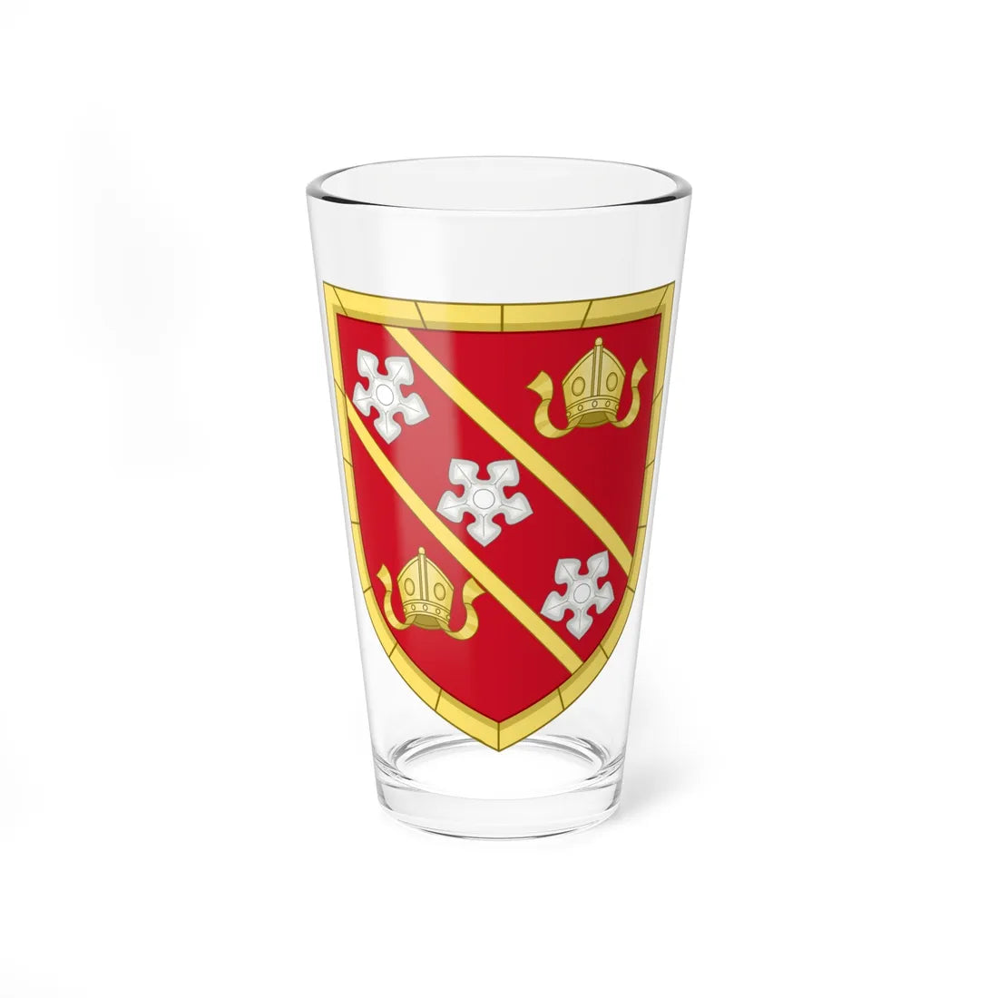 Shield of the University of Cumbria (United Kingdom) (Coat of Arms) Pint Glass 16oz 16oz - Go Mug Yourself