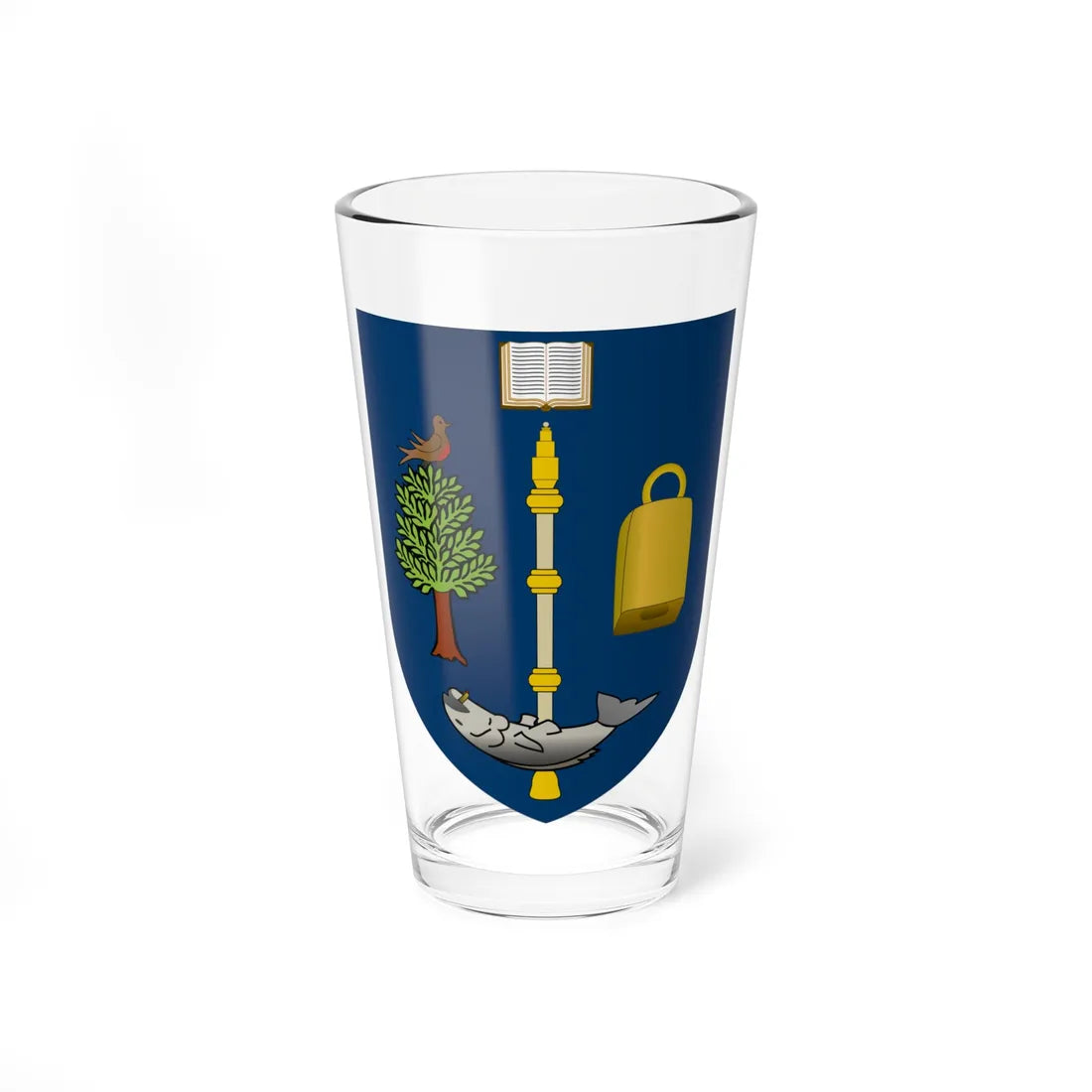 Shield of the University of Glasgow (Scotland) (Coat of Arms) Pint Glass 16oz 16oz - Go Mug Yourself