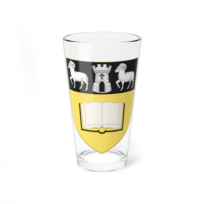 Shield of the University of Huddersfield (United Kingdom) (Coat of Arms) Pint Glass 16oz 16oz - Go Mug Yourself