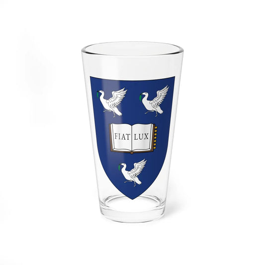 Shield of the University of Liverpool (United Kingdom) (Coat of Arms) Pint Glass 16oz 16oz - Go Mug Yourself