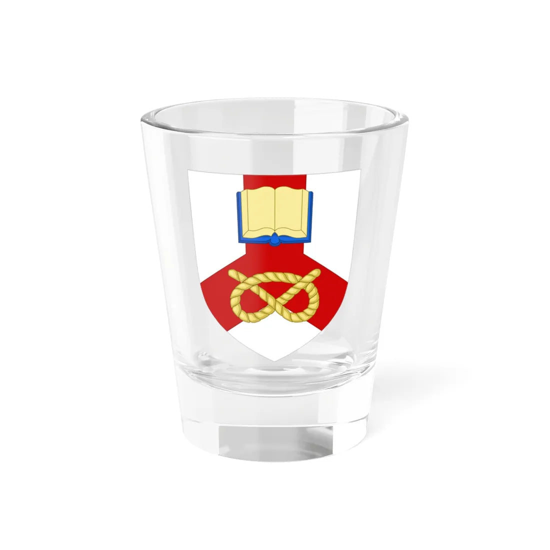 Shield of the University of Staffordshire (United Kingdom) (Coat of Arms) Shot Glass 1.5oz 1.5oz - Go Mug Yourself