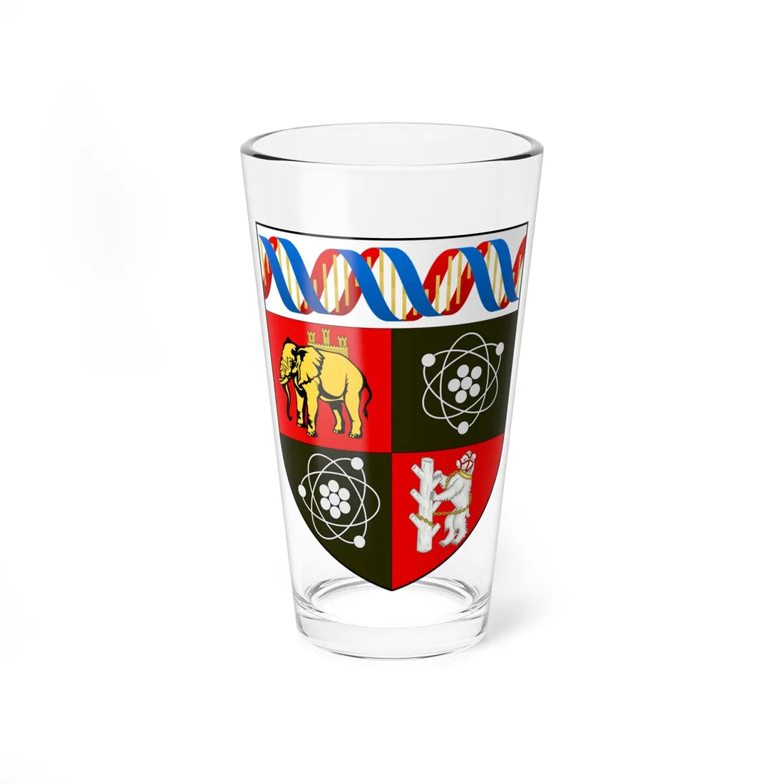 Shield of the University of Warwick (United Kingdom) (Coat of Arms) Pint Glass 16oz 16oz - Go Mug Yourself