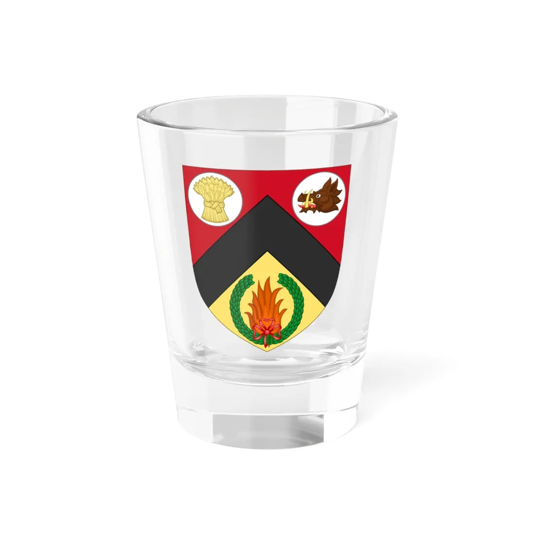 Shield of University College Birmingham (United Kingdom) (Coat of Arms) Shot Glass 1.5oz 1.5oz - Go Mug Yourself