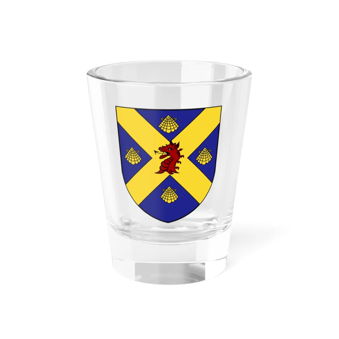 Shield of Wade Family Coat of Arms (Ireland) (Coat of Arms) Shot Glass 1.5oz 1.5oz - Go Mug Yourself