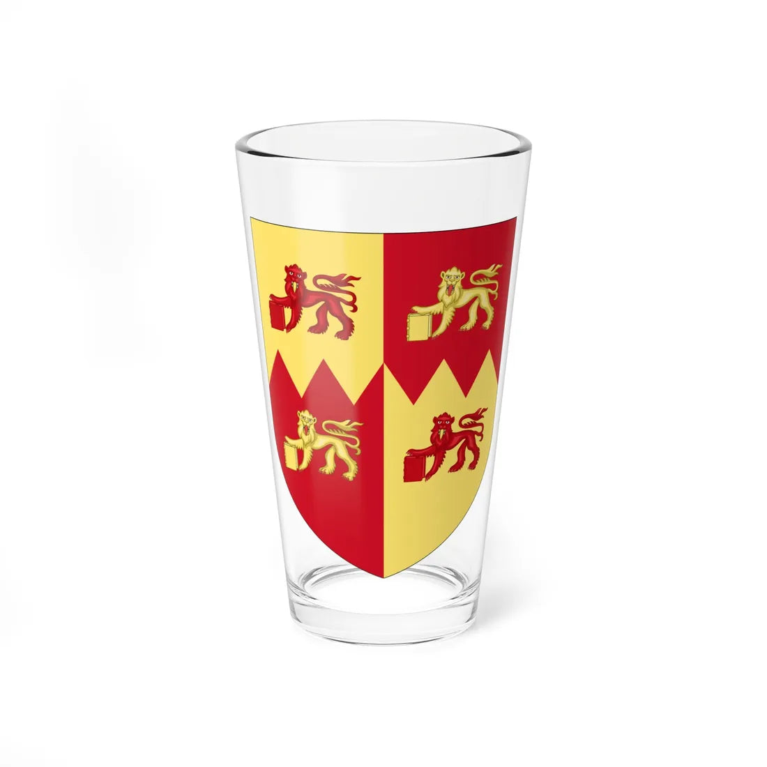 Shield of Wrexham Glyndŵr University (United Kingdom) (Coat of Arms) Pint Glass 16oz 16oz - Go Mug Yourself