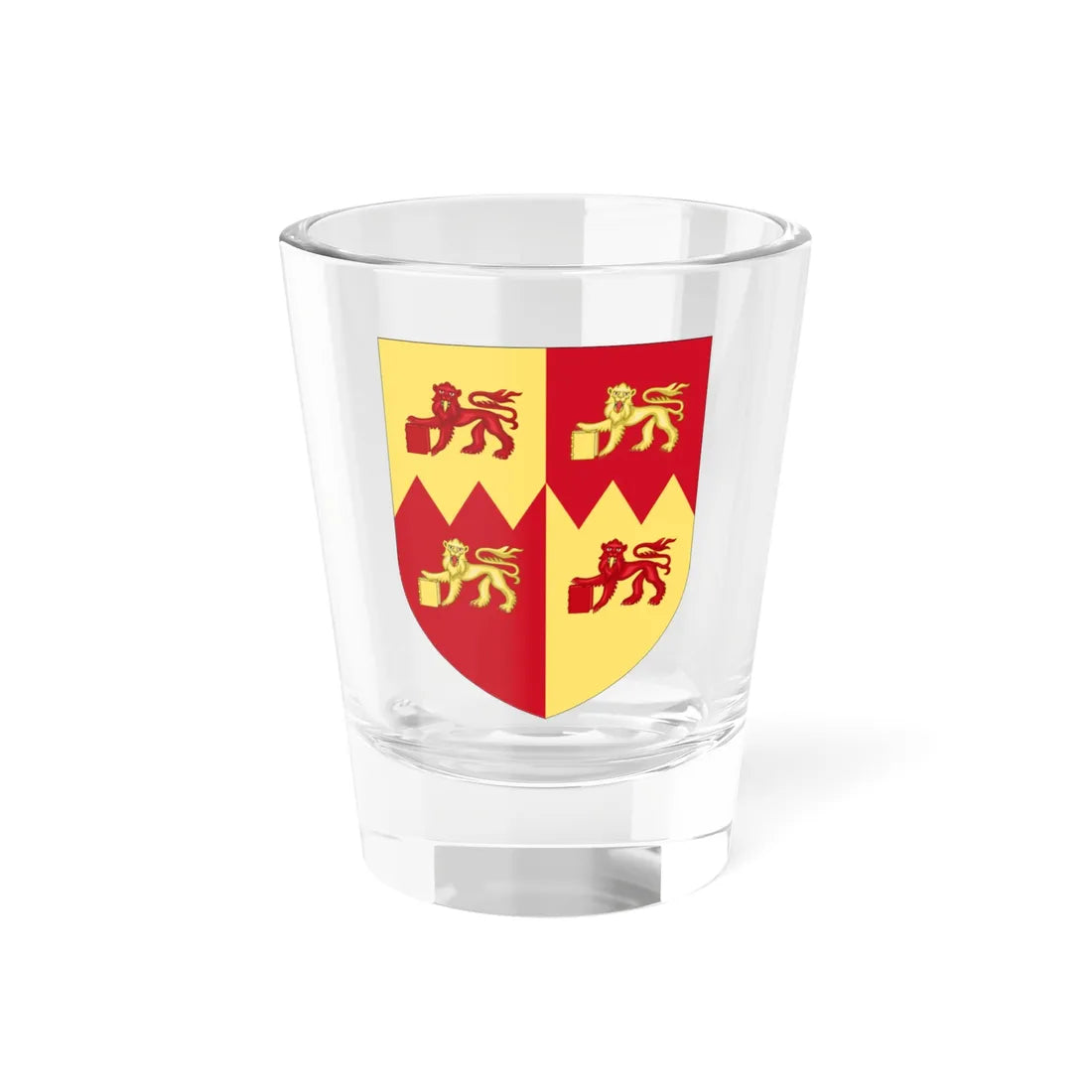 Shield of Wrexham Glyndŵr University (United Kingdom) (Coat of Arms) Shot Glass 1.5oz 1.5oz - Go Mug Yourself