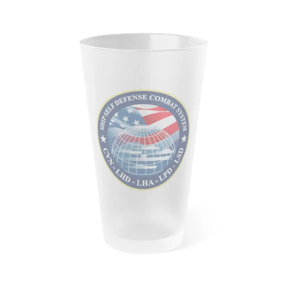 Ship Self Defense Combat System (U.S. Navy) Frosted Pint Glass 16oz-Go Mug Yourself