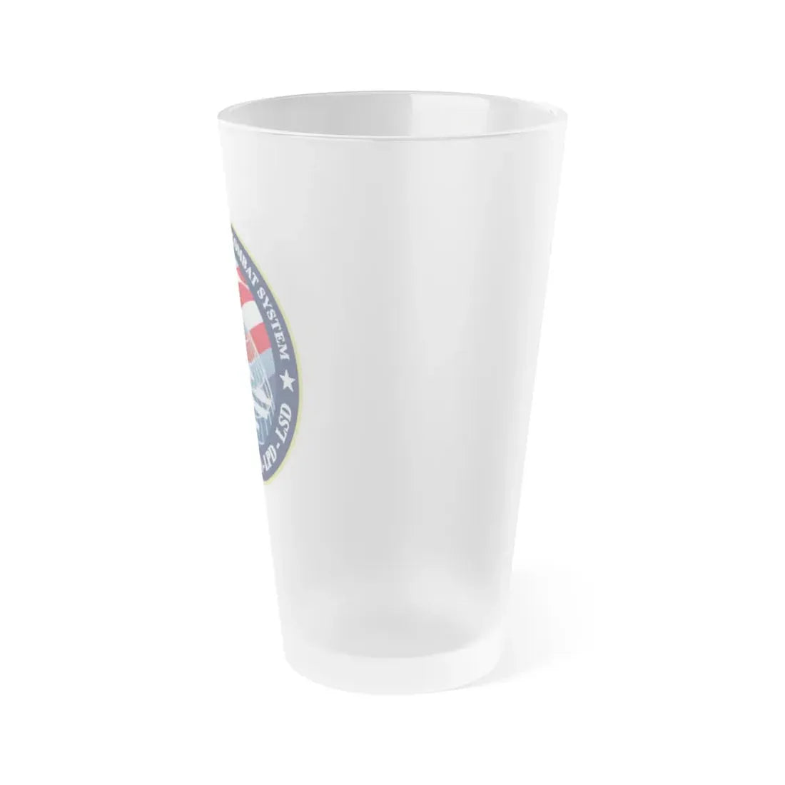 Ship Self Defense Combat System (U.S. Navy) Frosted Pint Glass 16oz - Go Mug Yourself