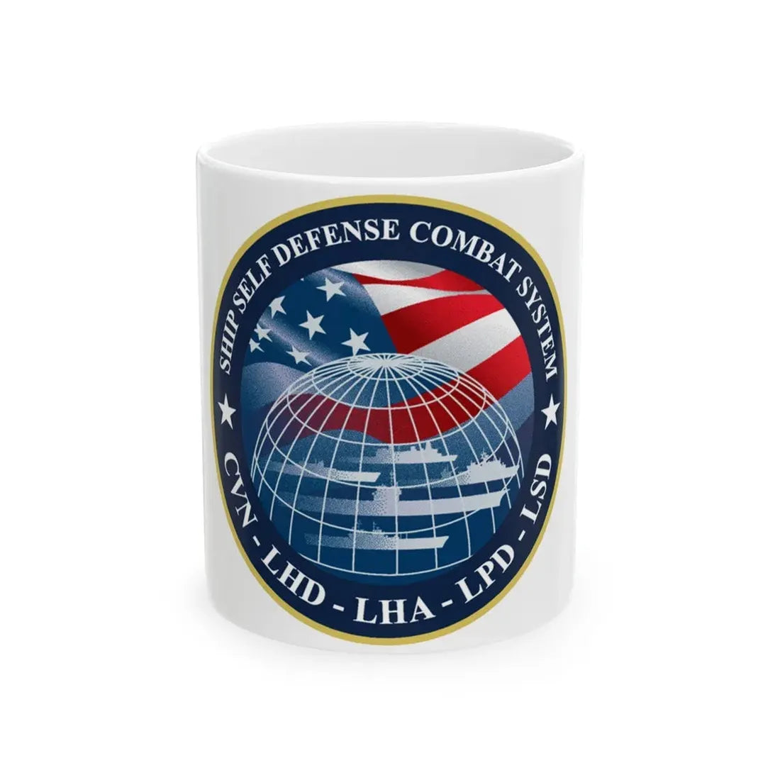 Ship Self Defense Combat System (U.S. Navy) White Coffee Mug 11oz - Go Mug Yourself