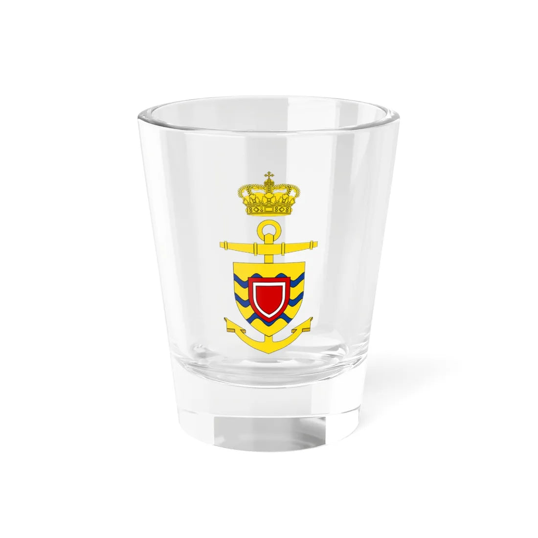 Ships badge for Beskytteren F340 (Denmark) (Coat of Arms) Shot Glass 1.5oz 1.5oz - Go Mug Yourself