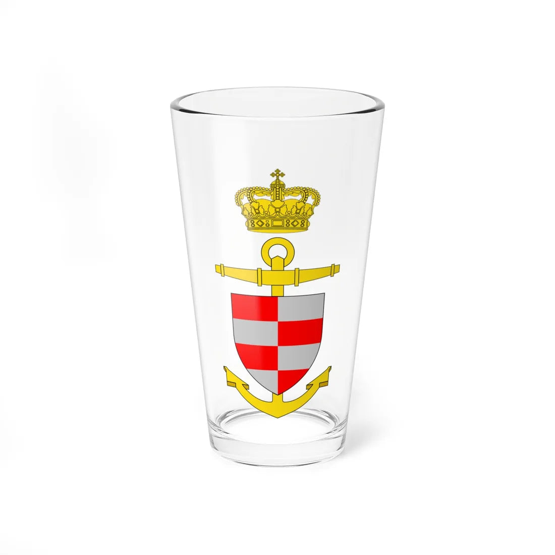 Ships badge for Bille P540 (Denmark) (Coat of Arms) Pint Glass 16oz 16oz - Go Mug Yourself
